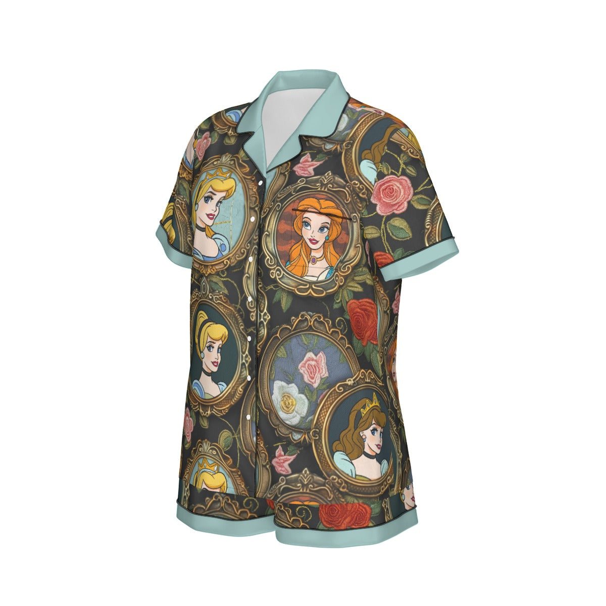 Inspired Portraits Women's Imitation Silk short sleeve Pajama Set Wrong Lever Clothing