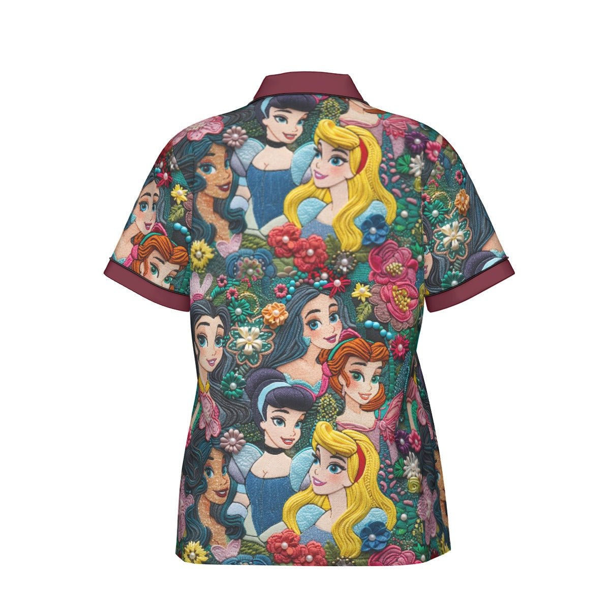 Inspired Princesses Women's Imitation Silk Pajama Set With Short Sleeves Wrong Lever Clothing