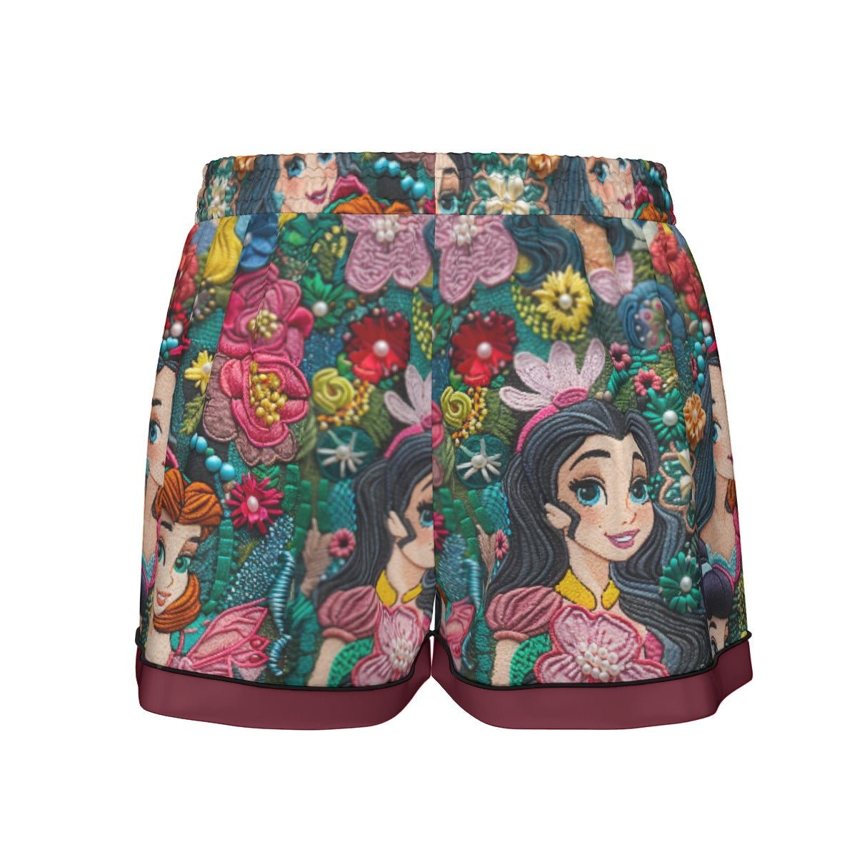 Inspired Princesses Women's Imitation Silk Pajama Set With Short Sleeves Wrong Lever Clothing
