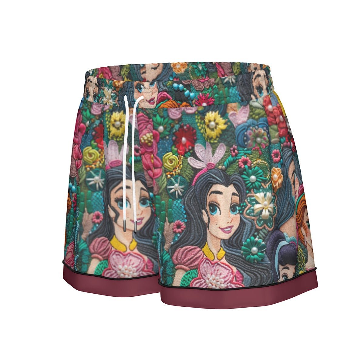 Inspired Princesses Women's Imitation Silk Pajama Set With Short Sleeves Wrong Lever Clothing