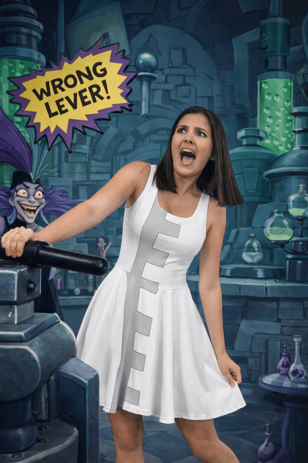 Lab Coat Evil Villain Skater Dress – Wrong Lever Clothing