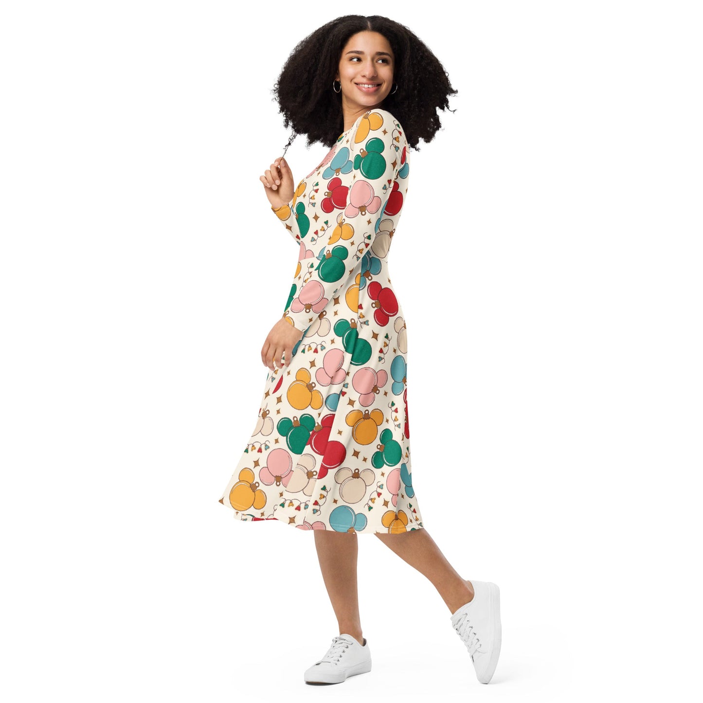 Mouse Ornament long sleeve midi dress christmas clothingchristmas dressWrong Lever Clothing