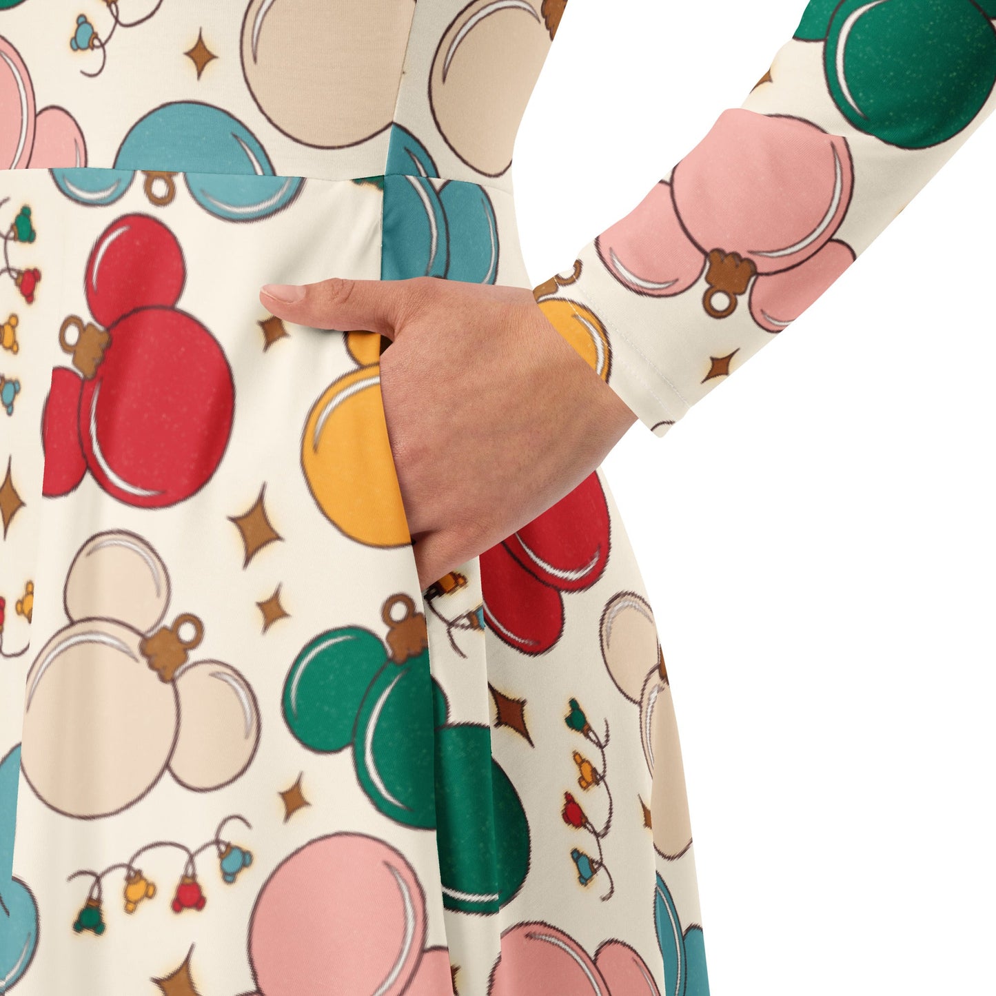 Mouse Ornament long sleeve midi dress christmas clothingchristmas dressWrong Lever Clothing