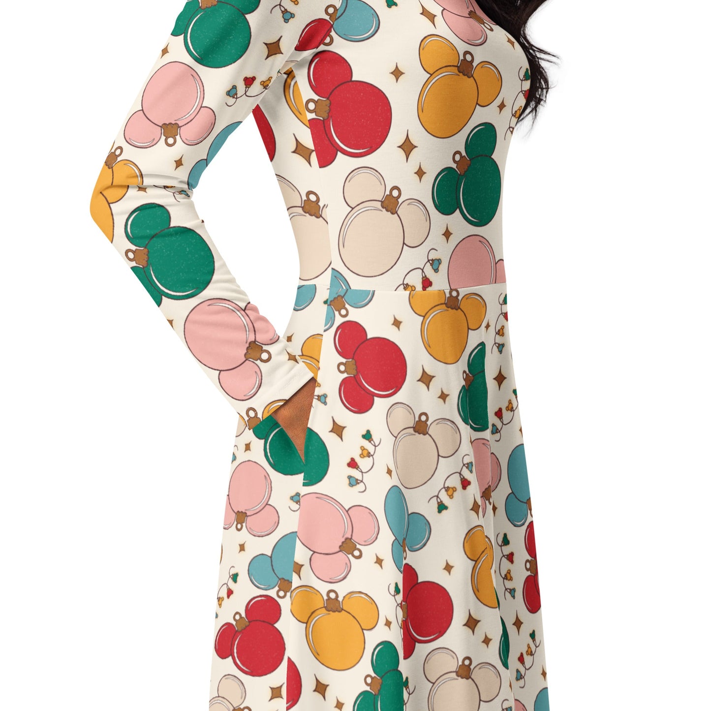 Mouse Ornament long sleeve midi dress christmas clothingchristmas dressWrong Lever Clothing