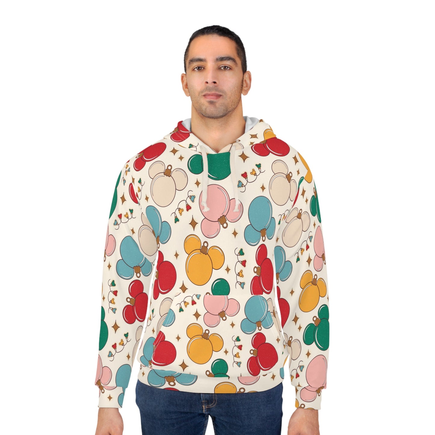 Mouse Ornament Unisex Pullover Hoodie All Over PrintAOP ClothingAll Over PrintsWrong Lever Clothing