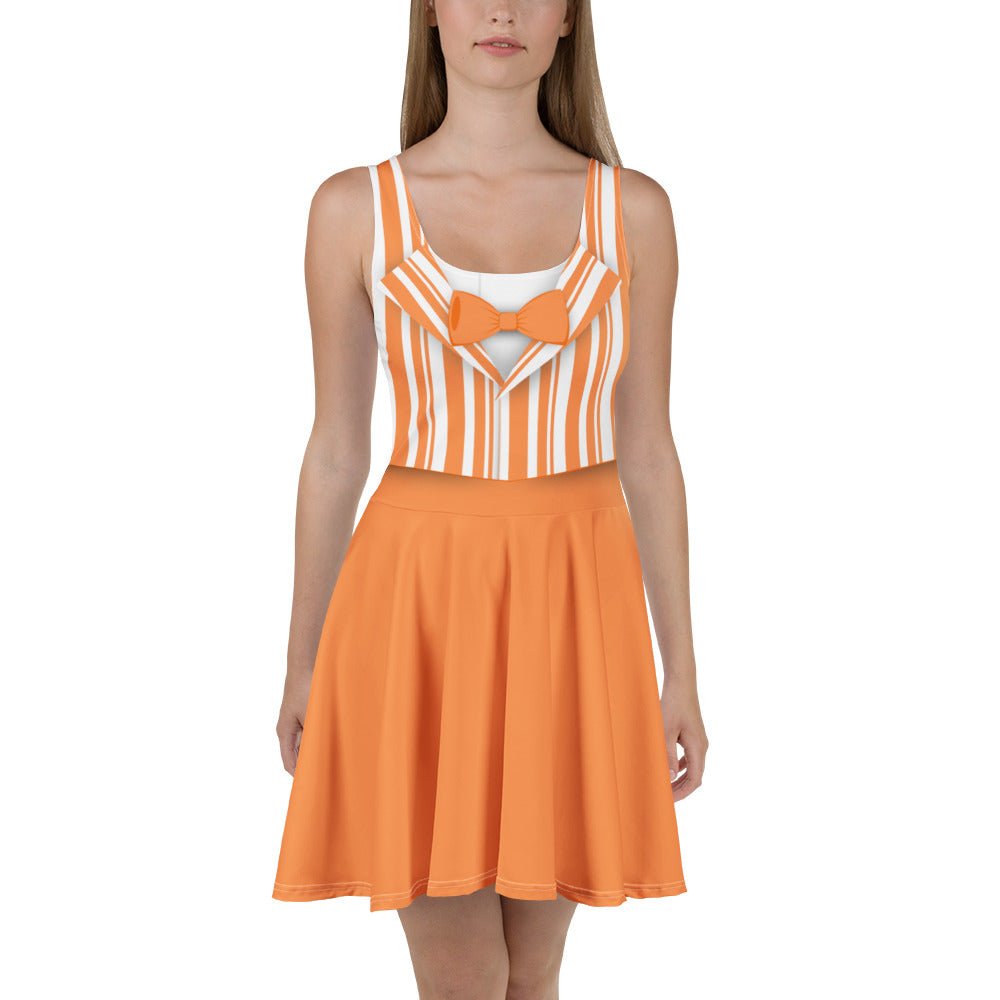 orange dress skater Reiss 4-9 yrs Jersey Ruched Skater Dress in Orange