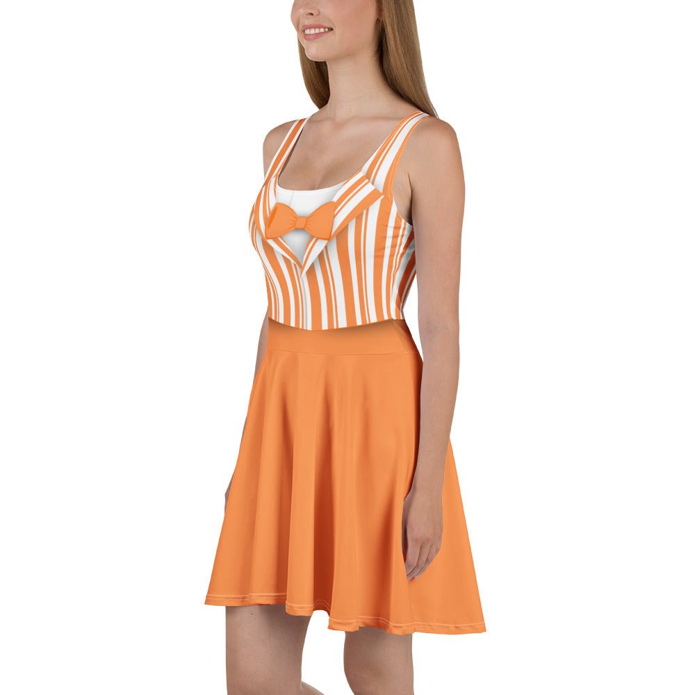 Orange Dapper Day Main Street Magic Inspired Skater Dress - Bounding Main St USA style dapper dandapper dan dressWrong Lever Clothing