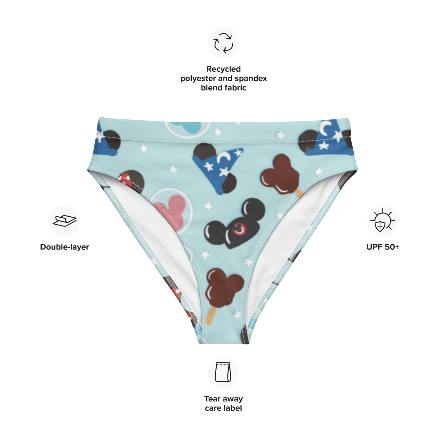 Park Day Recycled high - waisted bikini bottom disney adultdisney birthdayWrong Lever Clothing