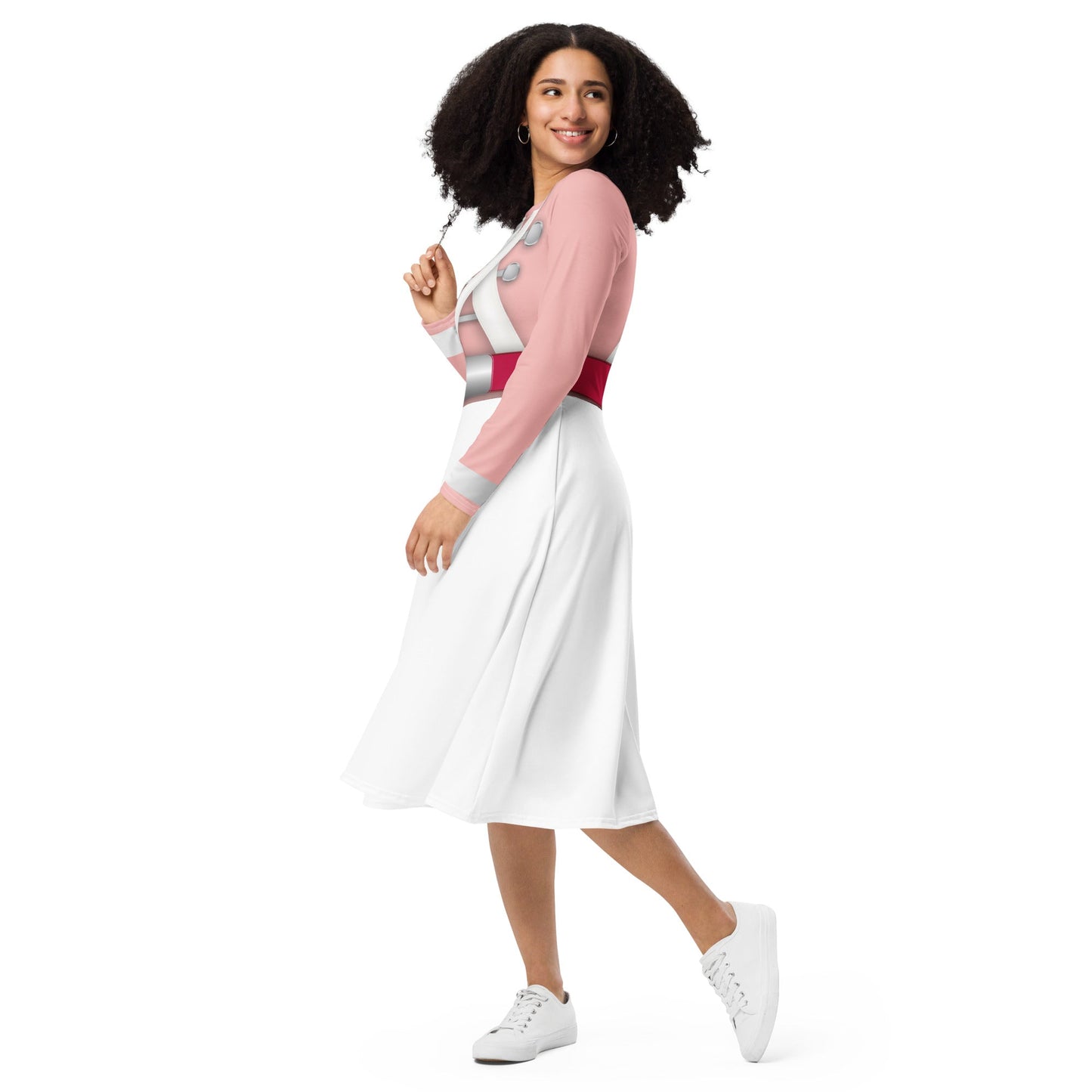 Pink Christmas Nutcracker long sleeve midi dress disney adultdisney birthdayWrong Lever Clothing