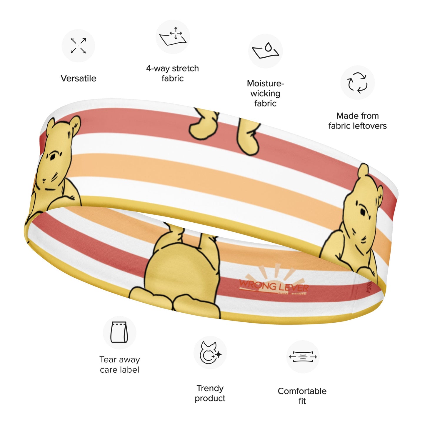 Pooh Stripes Headband adult disneyadult disney clothingWrong Lever Clothing