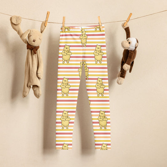 Pooh Stripes Kid's Leggings disney attiredisney cosplayWrong Lever Clothing
