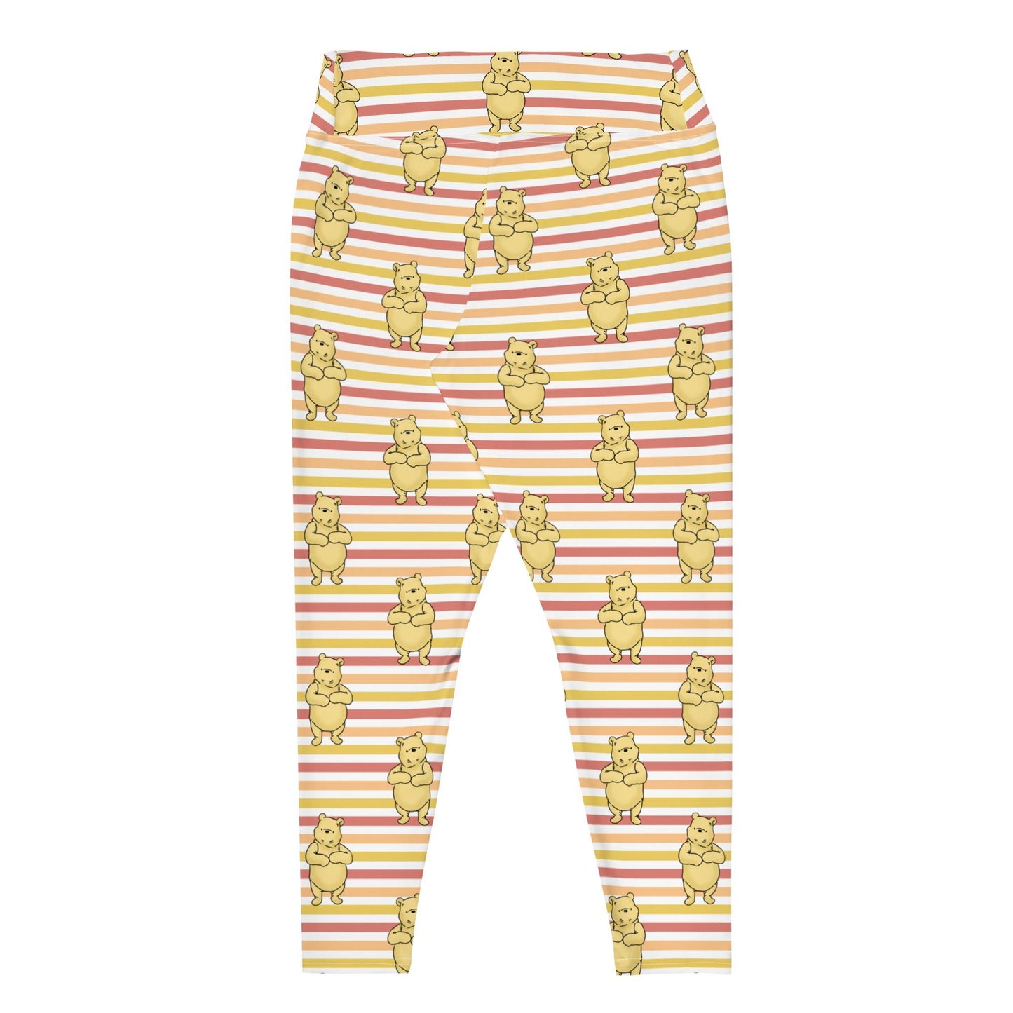 Pooh Stripes Plus Size Leggings adult disneyadult disney clothingWrong Lever Clothing