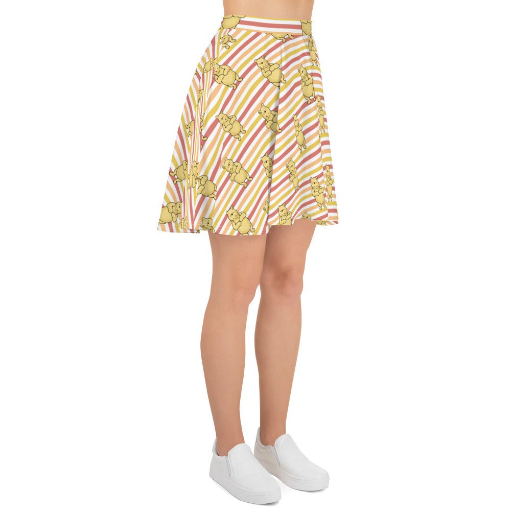 Pooh Stripes Skater Skirt adult disneyadult disney clothingWrong Lever Clothing