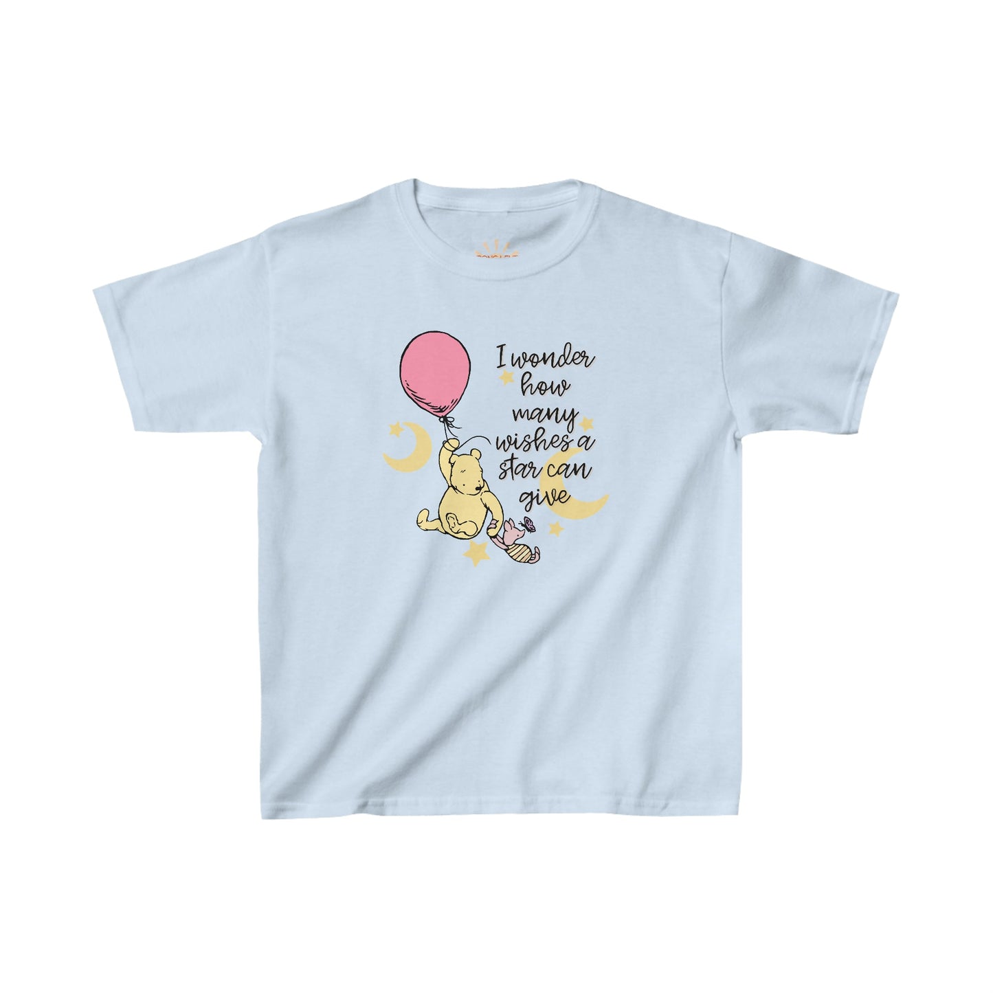 Pooh Wishes Kids Heavy Cotton™ Tee CottonCrew neckKids clothesWrong Lever Clothing