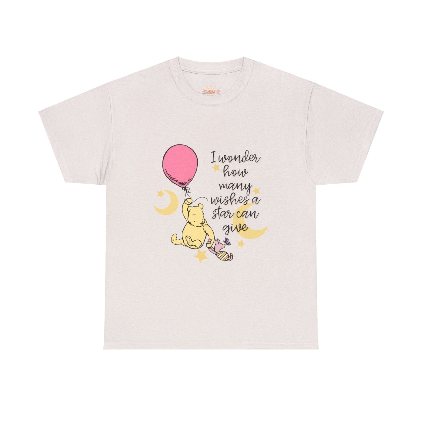 Pooh Wishes Unisex Heavy Cotton Tee Crew neckDTGT-ShirtWrong Lever Clothing