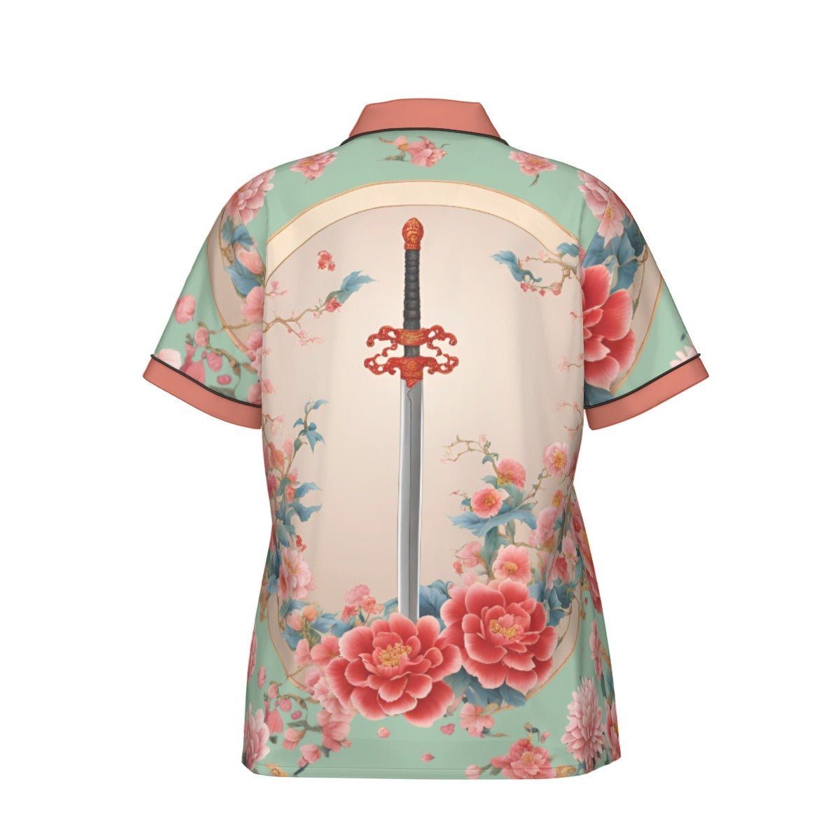Proud Daughter Women's Imitation Silk Short Sleeve Pajama Set Wrong Lever Clothing