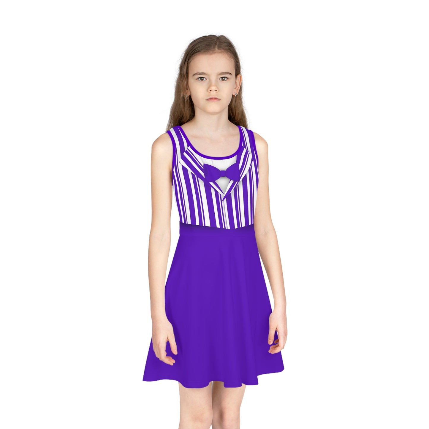 Purple Dapper Day Main St Magic Inspired Girl's Skater Dress - Bounding Main St USA Style adult disney halloweenadult halloweenAll Over PrintsWrong Lever Clothing