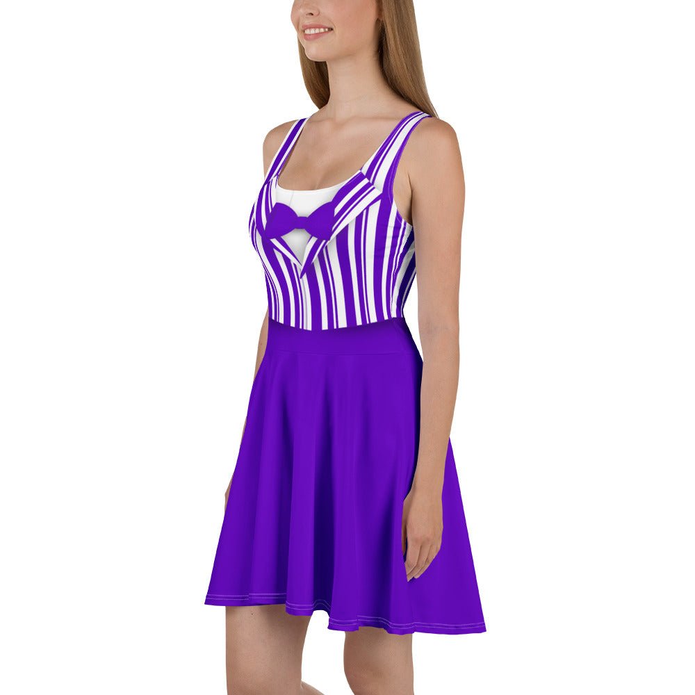 Purple Dapper Day Main Street Magic Inspired Skater Dress - Bounding Main St USA style cosplaydapper danWrong Lever Clothing