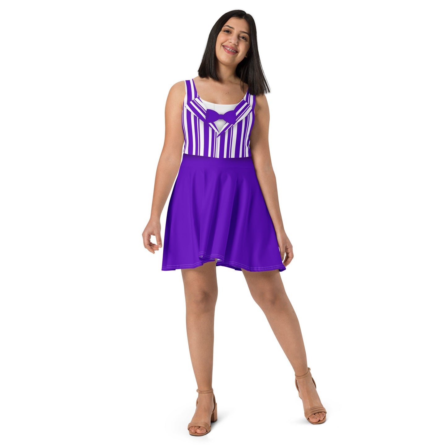Purple Dapper Day Main Street Magic Inspired Skater Dress - Bounding Main St USA style cosplaydapper danWrong Lever Clothing