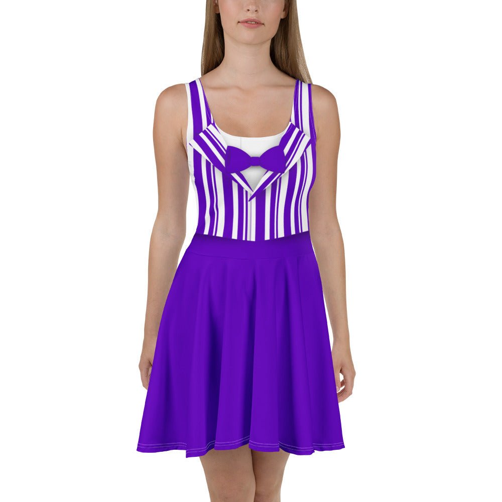 Purple Dapper Day Main Street Magic Inspired Skater Dress - Bounding Main St USA style cosplaydapper danWrong Lever Clothing