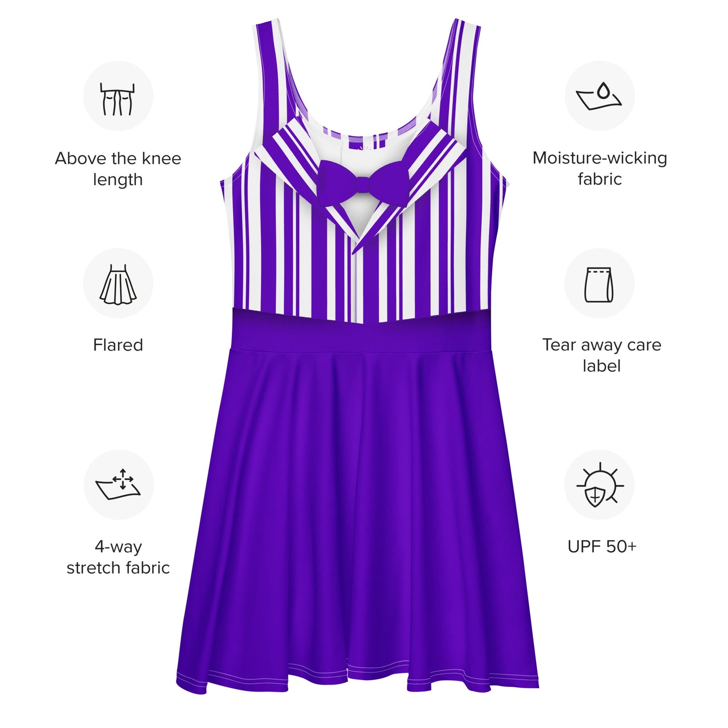 Purple Dapper Day Main Street Magic Inspired Skater Dress - Bounding Main St USA style cosplaydapper danWrong Lever Clothing