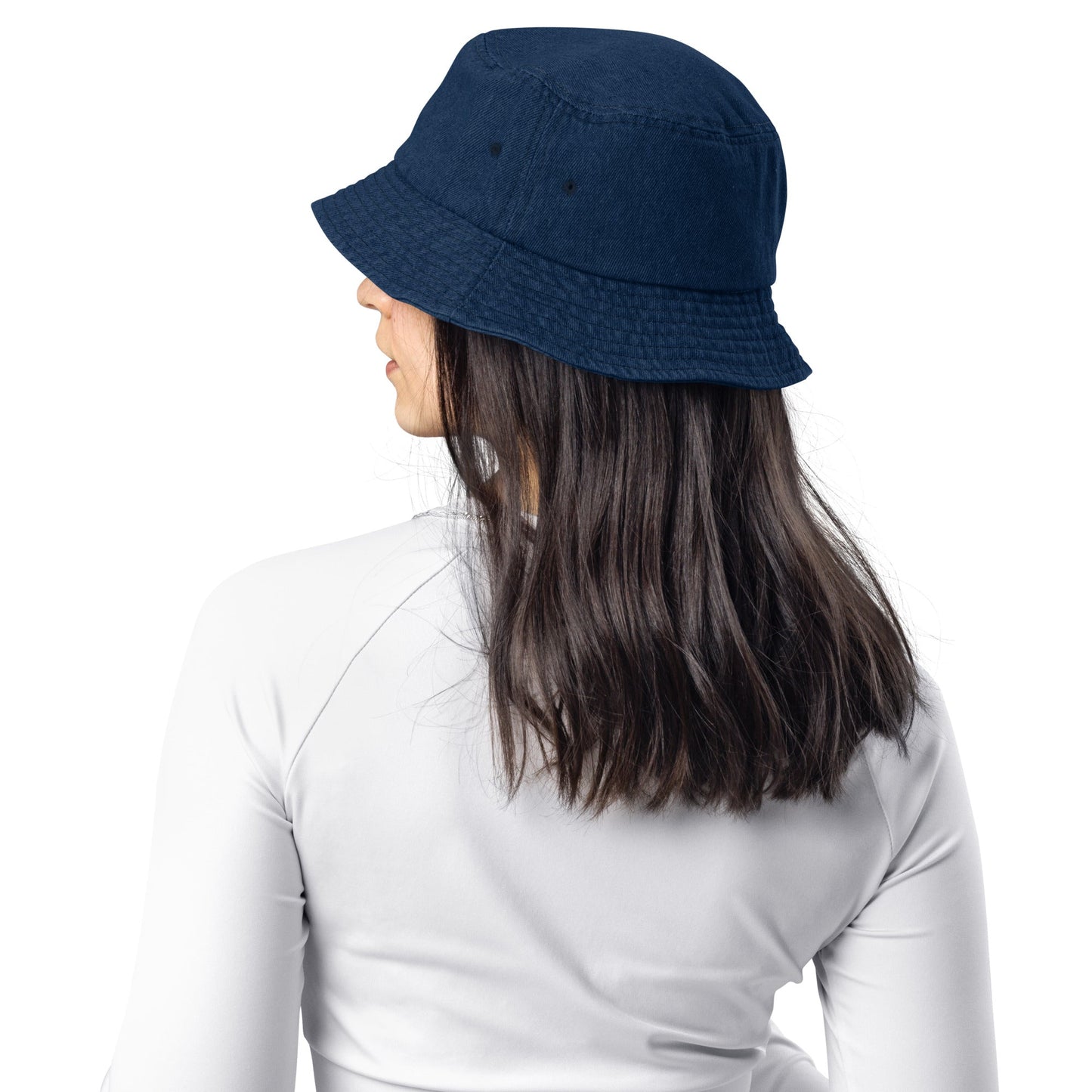 Rainbow Girl Denim bucket hat 80s kid90s kidWrong Lever Clothing