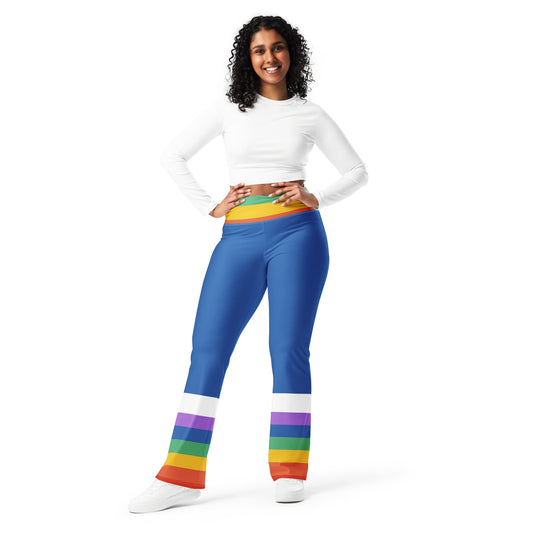 Rainbow Girl Flare leggings 80s kid costume90s kidWrong Lever Clothing
