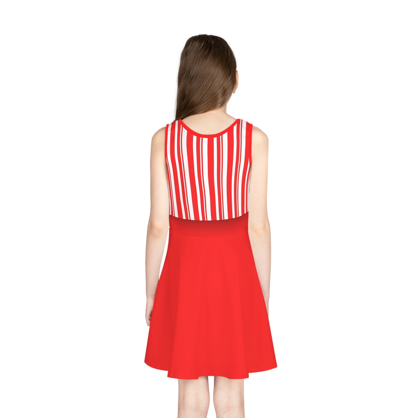Red Dapper Day Main St Magic Inspired Girl's Skater Dress - Bounding Main St USA Style adult disney halloweenadult halloweenAll Over PrintsWrong Lever Clothing
