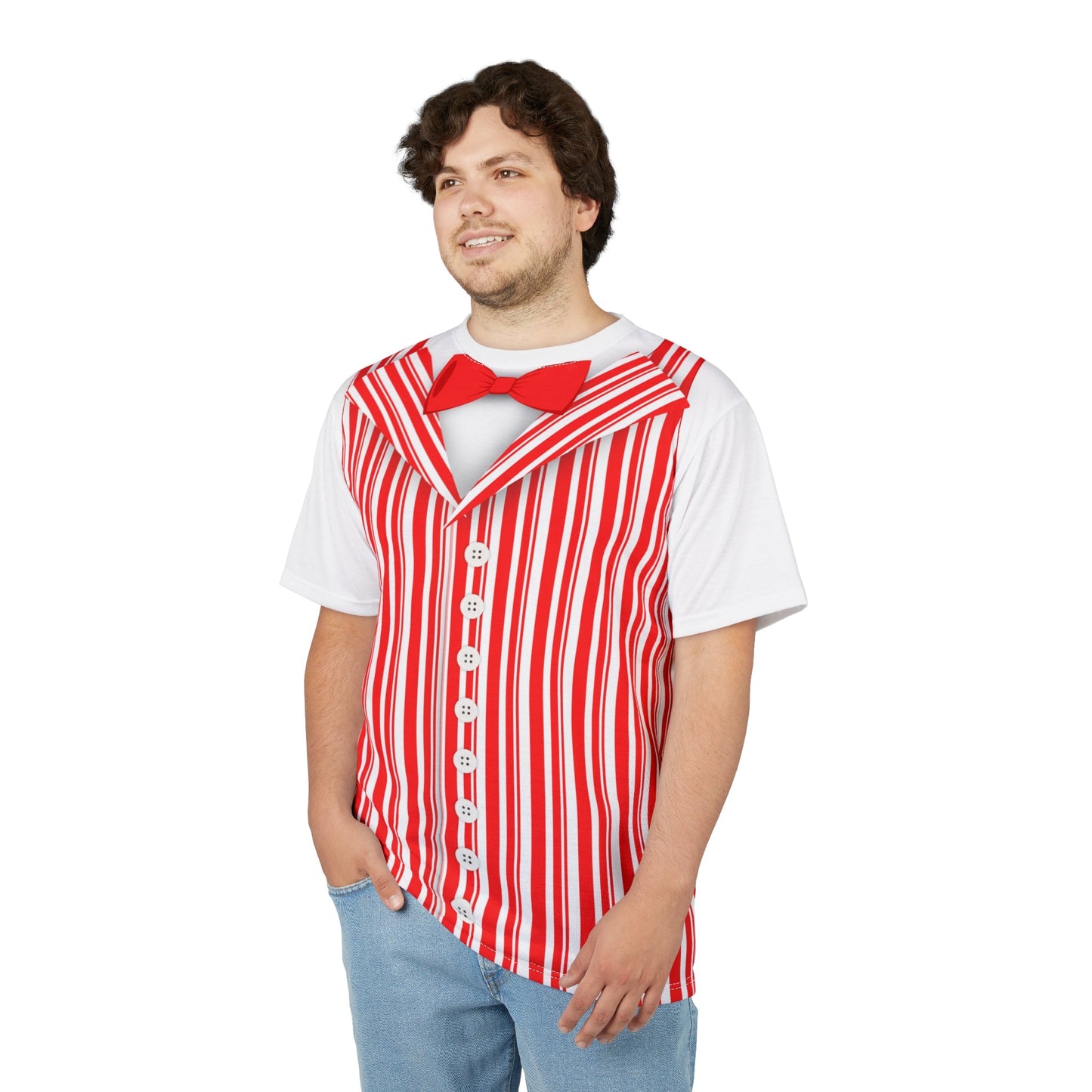 Red Dapper Day Main St Magic Inspired Unisex short sleeve shirt - Bounding Main St USA Style adult disney halloweenadult halloweenAll Over PrintsWrong Lever Clothing