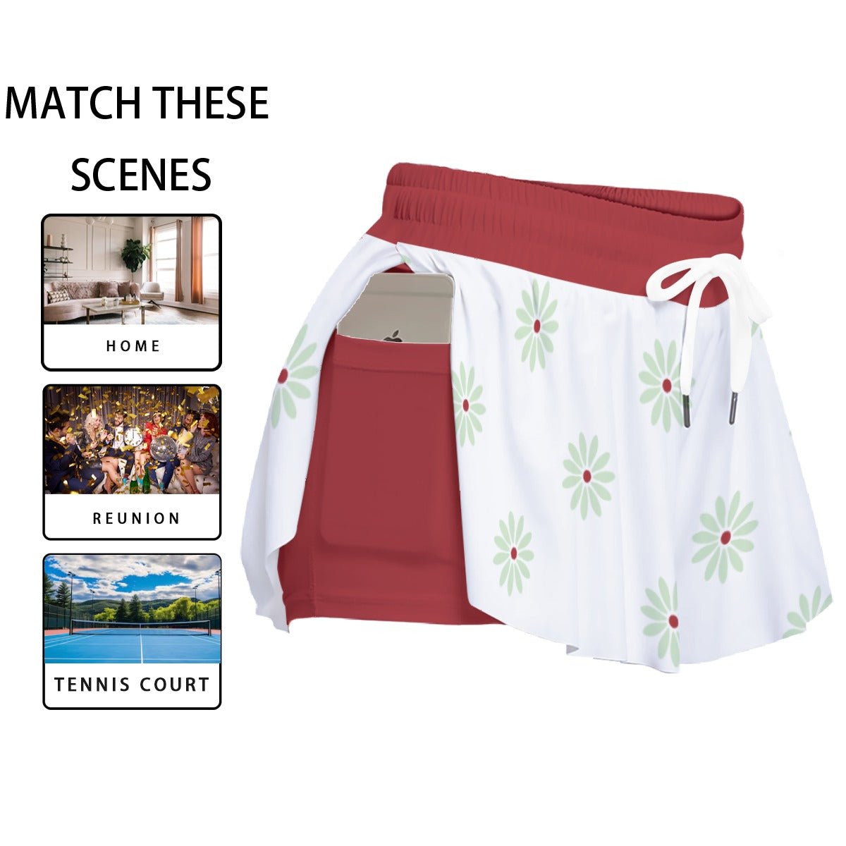 Sally Slater Haunted Mansion Women's Sport Skorts With Pocket Sally Slater Haunted Mansion Women's Sport Skorts With PocketWrong Lever Clothing