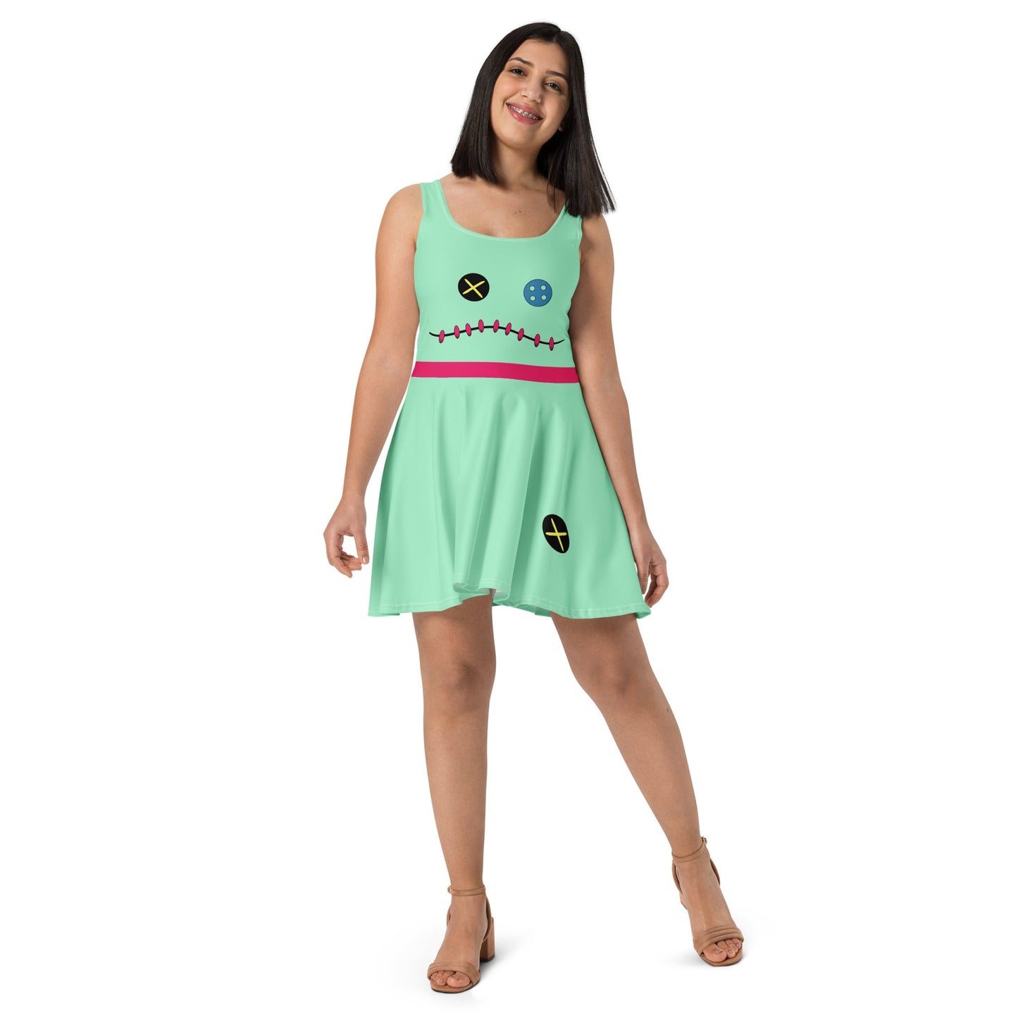 Scrump Inspired skater dress, Lilo's Stuffed Animal dress, Cartoon Character Top, Hawaiian Theme Clothing, Stitch Lover Gift cosplaydisney adultWrong Lever Clothing