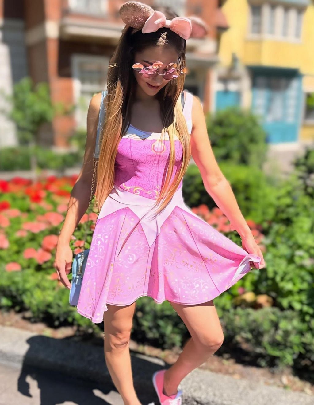 Sleeping Princess Skater Dress- Running Costume, Cosplay L Sleeping Princess Skater Dress- Running Costume, Cosplay L