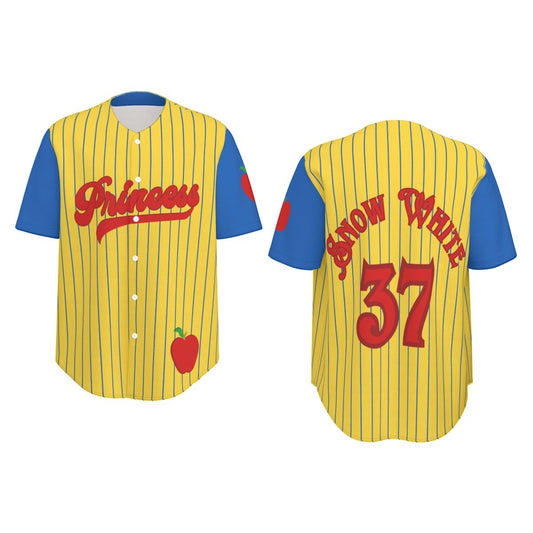 Snow White Short Sleeve Baseball Jersey adult snow whitecosplayWrong Lever Clothing