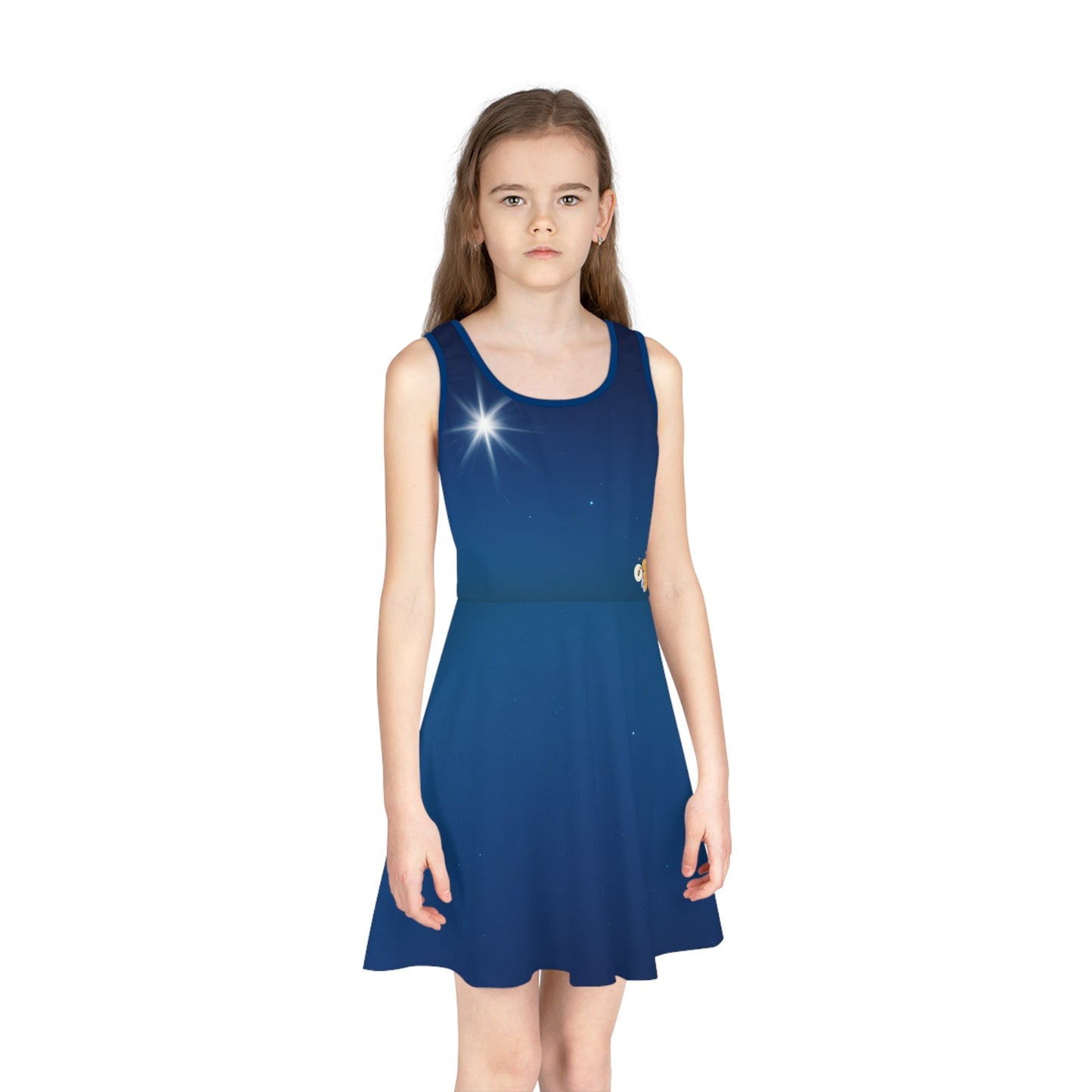 The Evangeline Girls' Sleeveless Sundress All Over PrintAOPAll Over PrintsWrong Lever Clothing