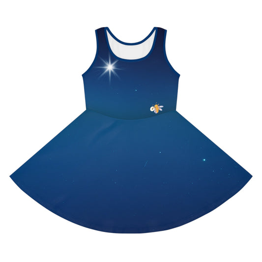 The Evangeline Girls' Sleeveless Sundress All Over PrintAOPAll Over PrintsWrong Lever Clothing