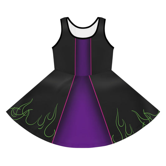 The Evil One Girls' Sleeveless Sundress All Over PrintAOPAll Over PrintsWrong Lever Clothing