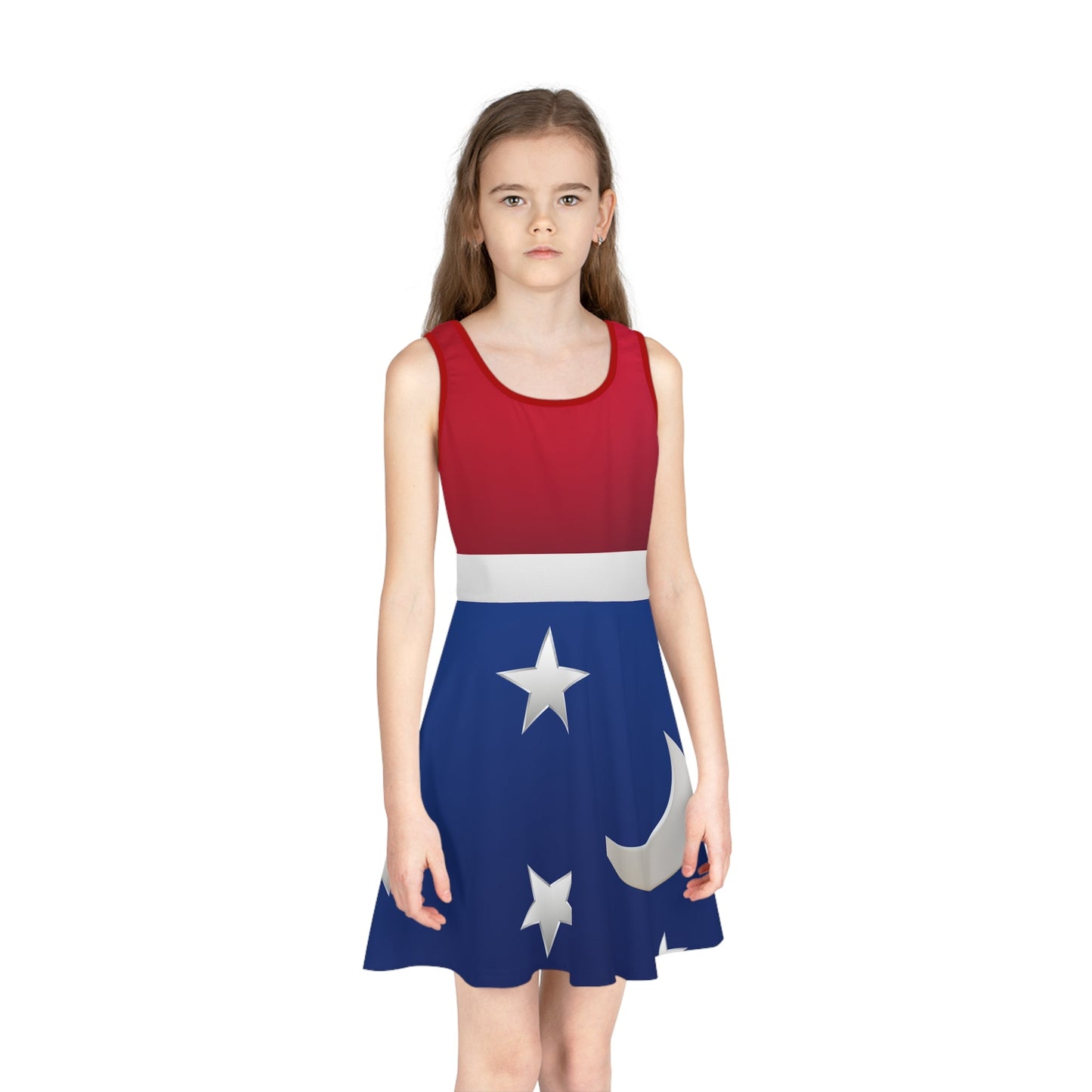 The Fantasy Sorcerer Girls' Sleeveless Sundress All Over PrintAOPAll Over PrintsWrong Lever Clothing