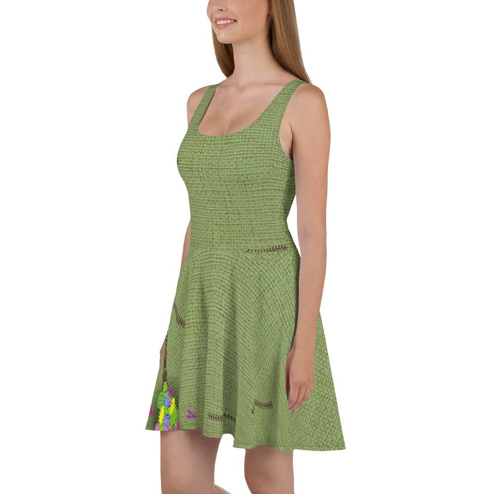 The Green Oogie Boogie Skater Dress christmascosplayWrong Lever Clothing