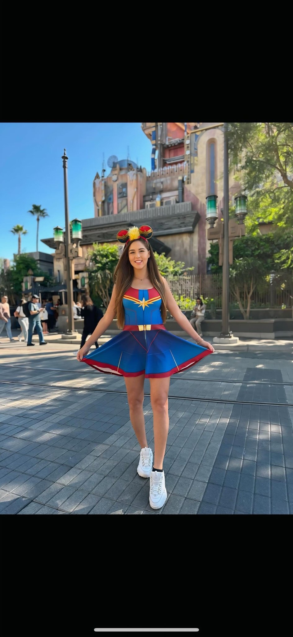 The Marvel Captain Skater Dress - Disneybounding, cosplay, running style avengers dresscaptain marvelSkater DressWrong Lever Clothing