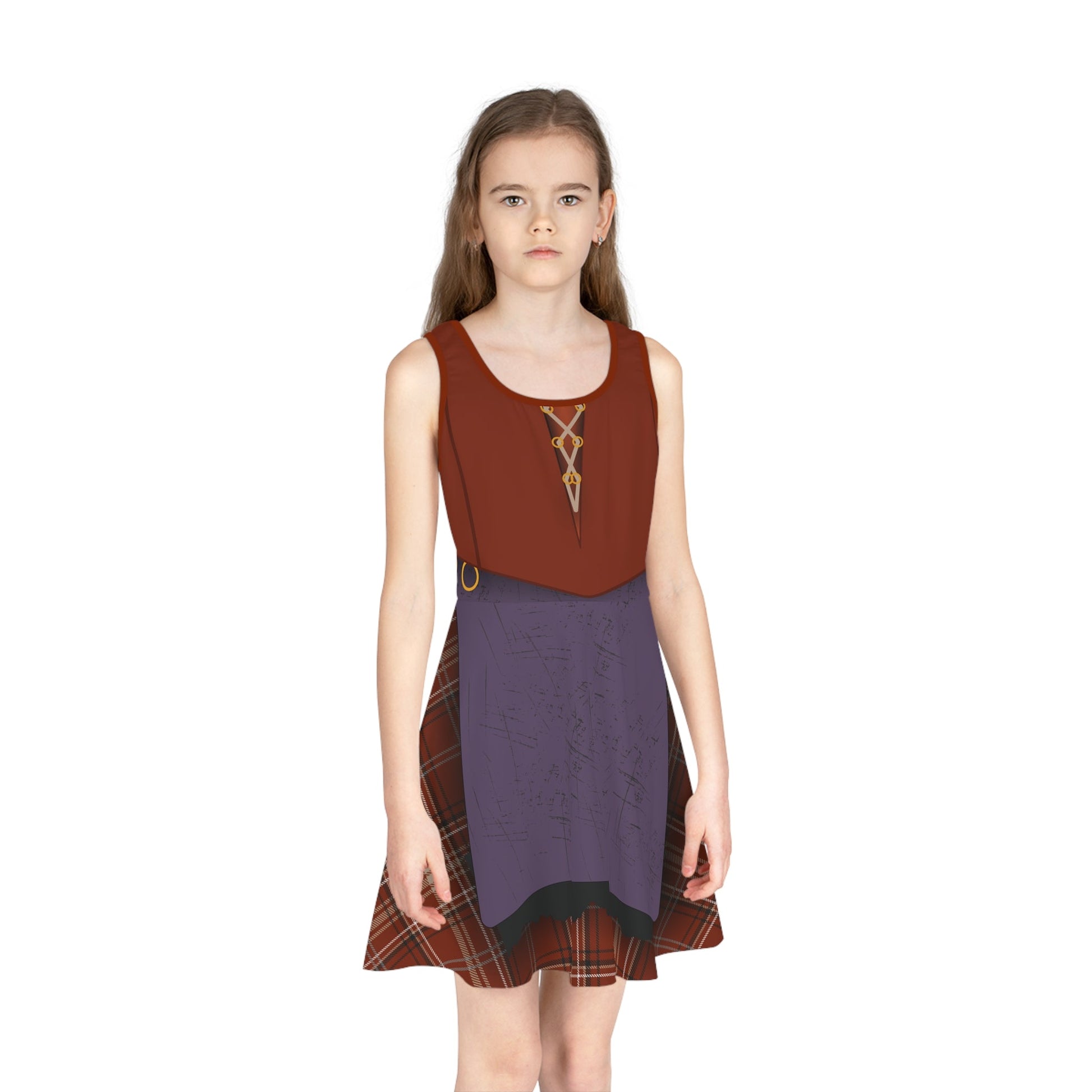 The Mary Girls' Sleeveless Sundress adult disney halloweenAll Over Printkids dressWrong Lever Clothing