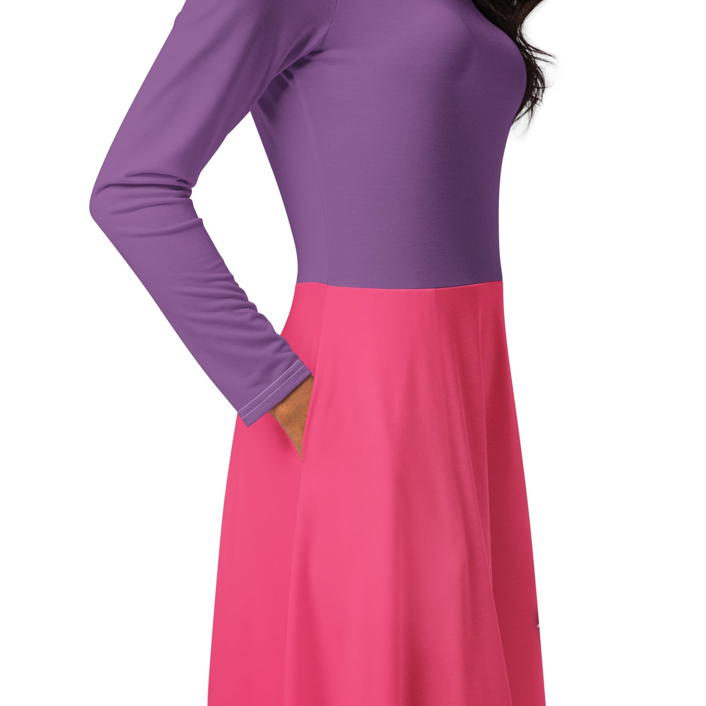 The Mim long sleeve midi dress All Over PrintcosplaySkater DressWrong Lever Clothing