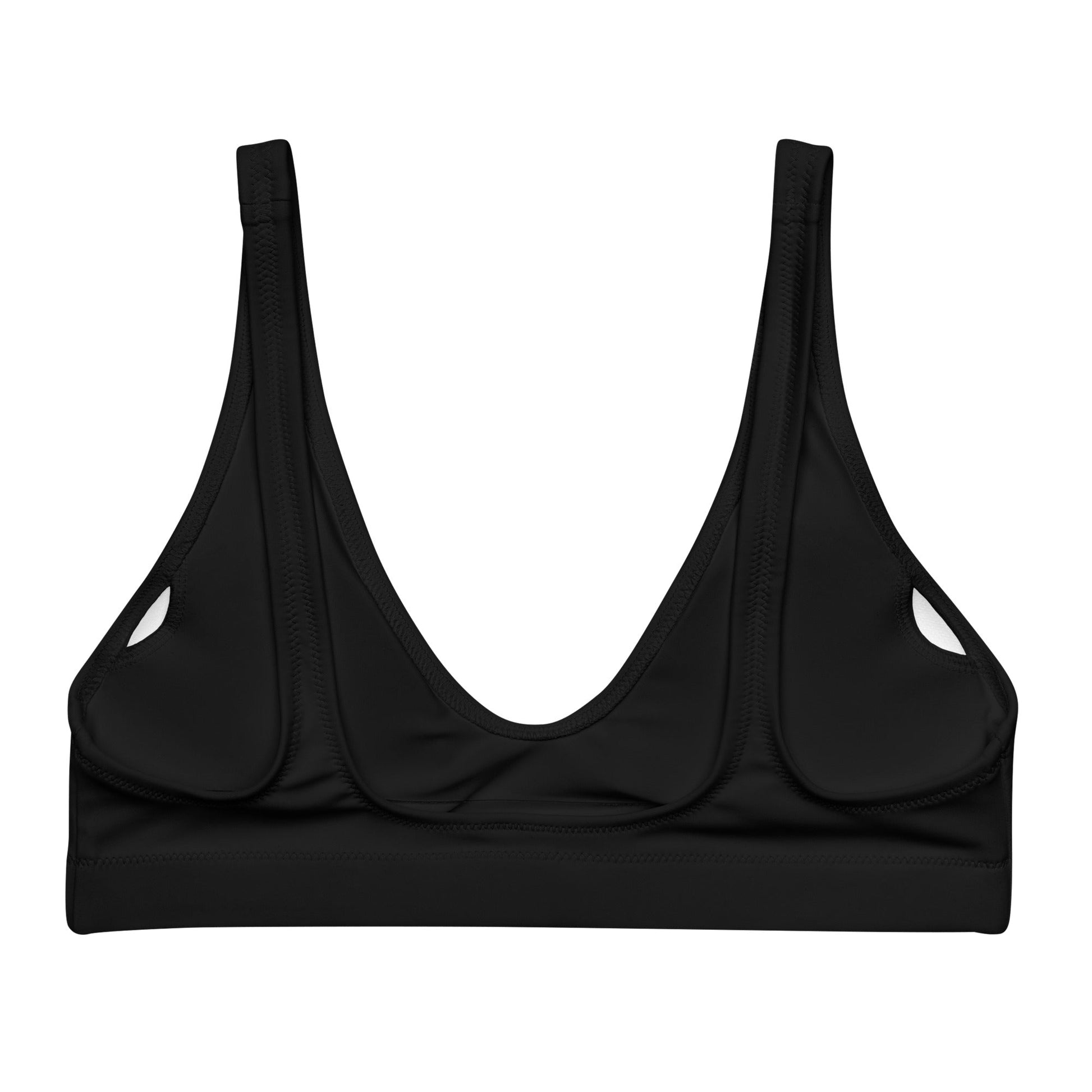 The Plain One Recycled padded bikini top black bikini topdisney adultWrong Lever Clothing