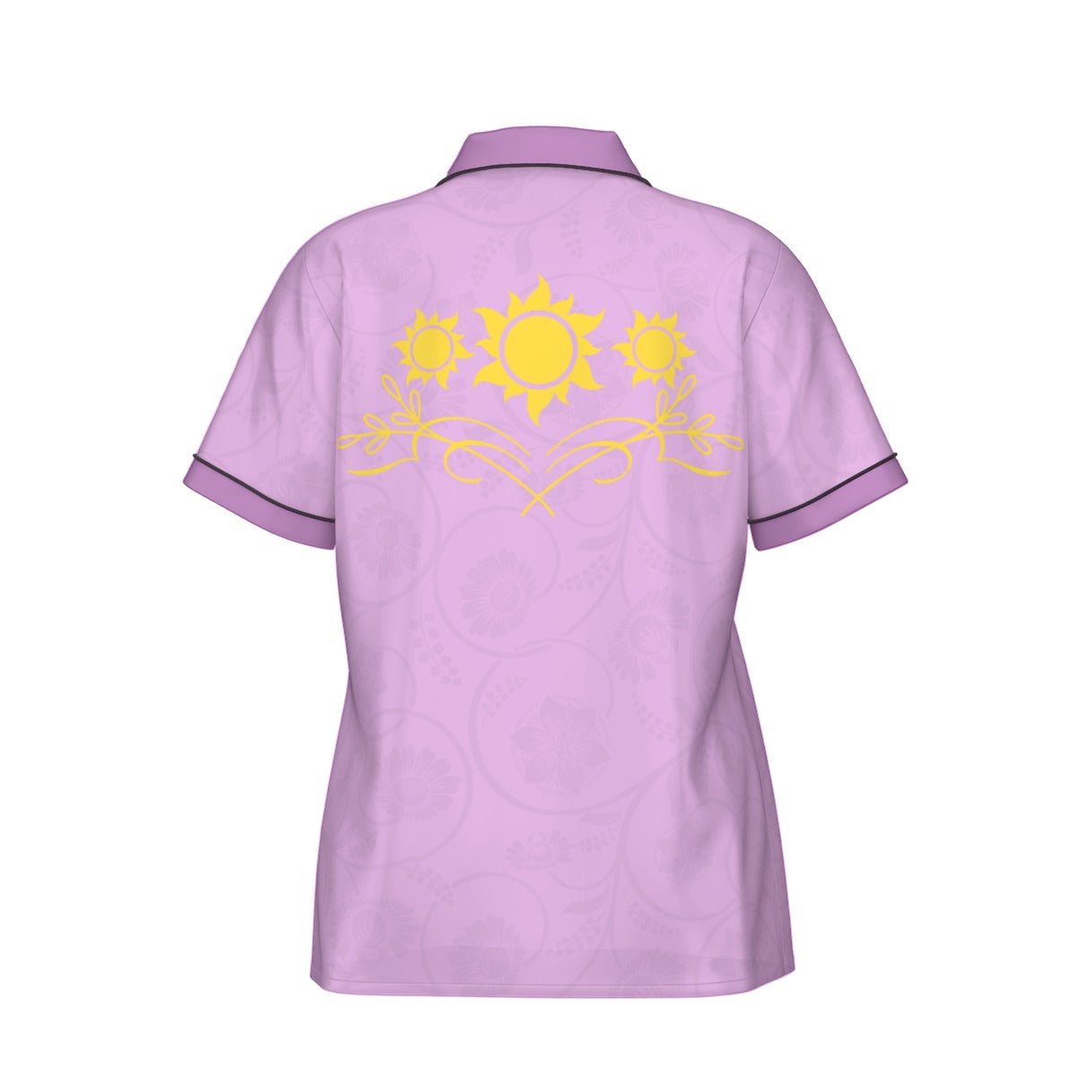 The Rapunzel Women's Imitation Silk Pajama Set With Short Sleeve Wrong Lever Clothing