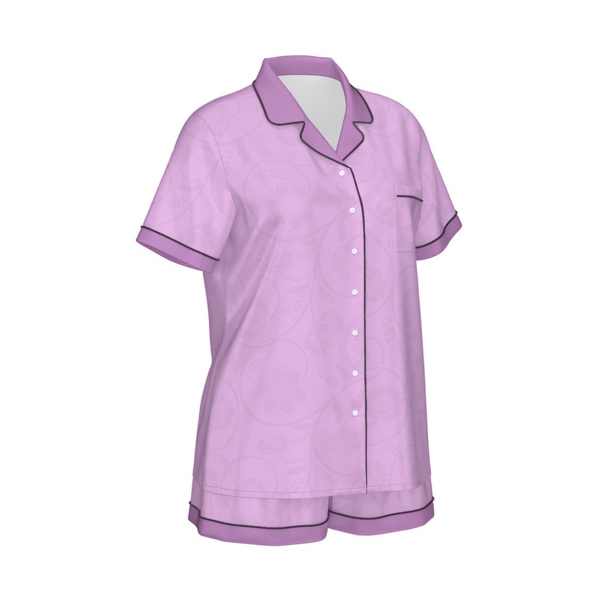 The Rapunzel Women's Imitation Silk Pajama Set With Short Sleeve Wrong Lever Clothing