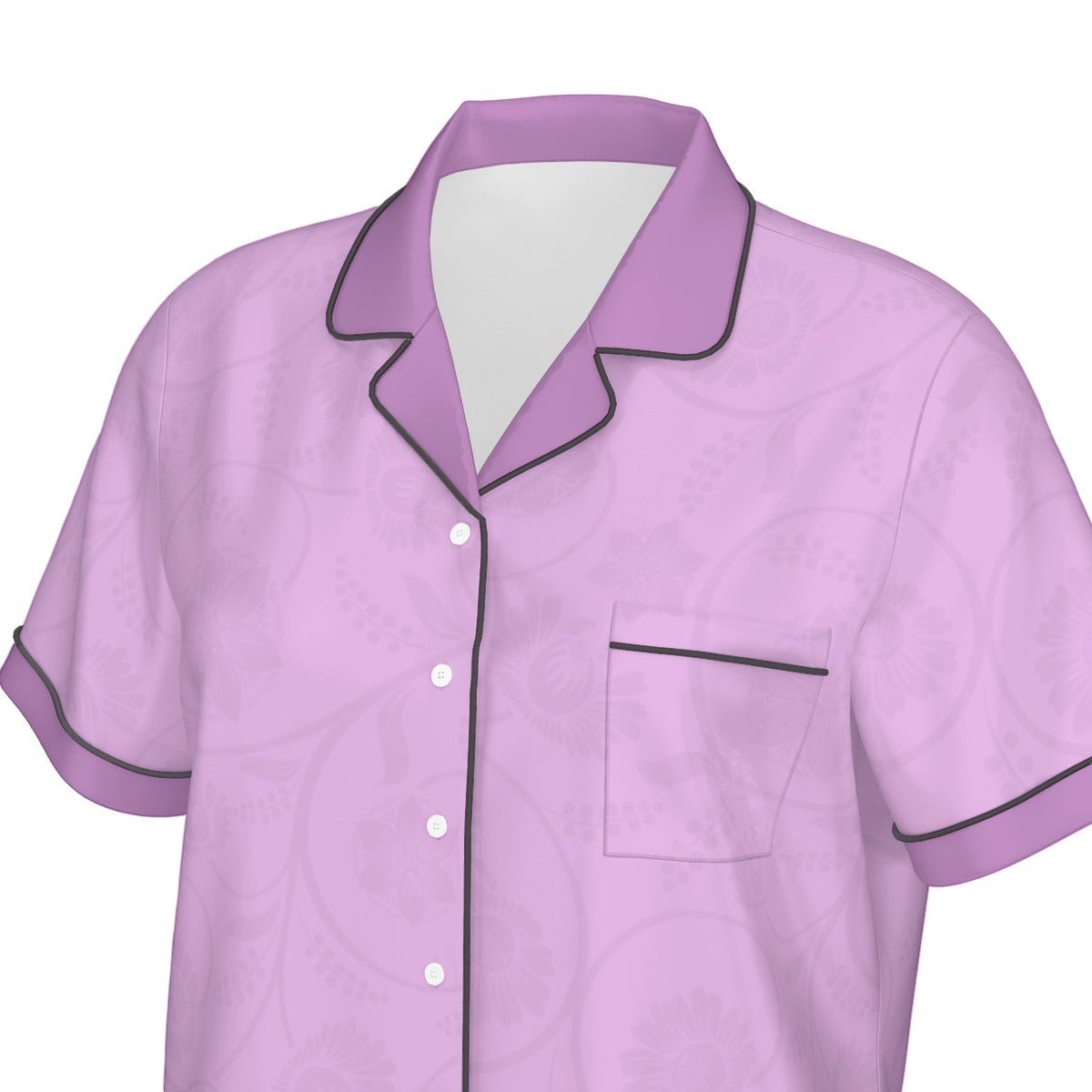 The Rapunzel Women's Imitation Silk Pajama Set With Short Sleeve Wrong Lever Clothing