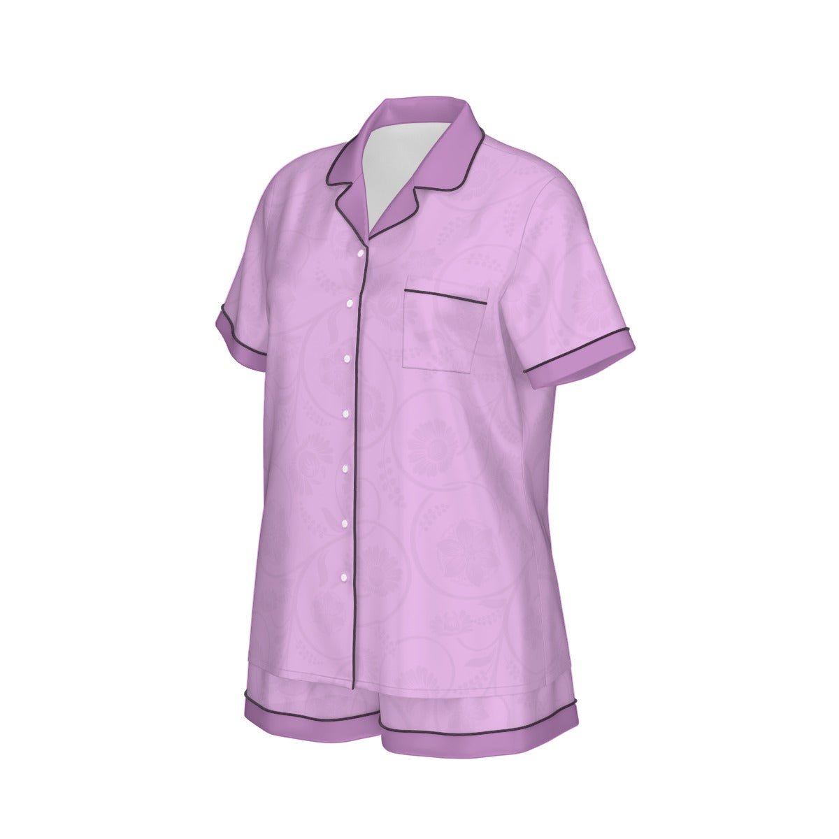 The Rapunzel Women's Imitation Silk Pajama Set With Short Sleeve Wrong Lever Clothing