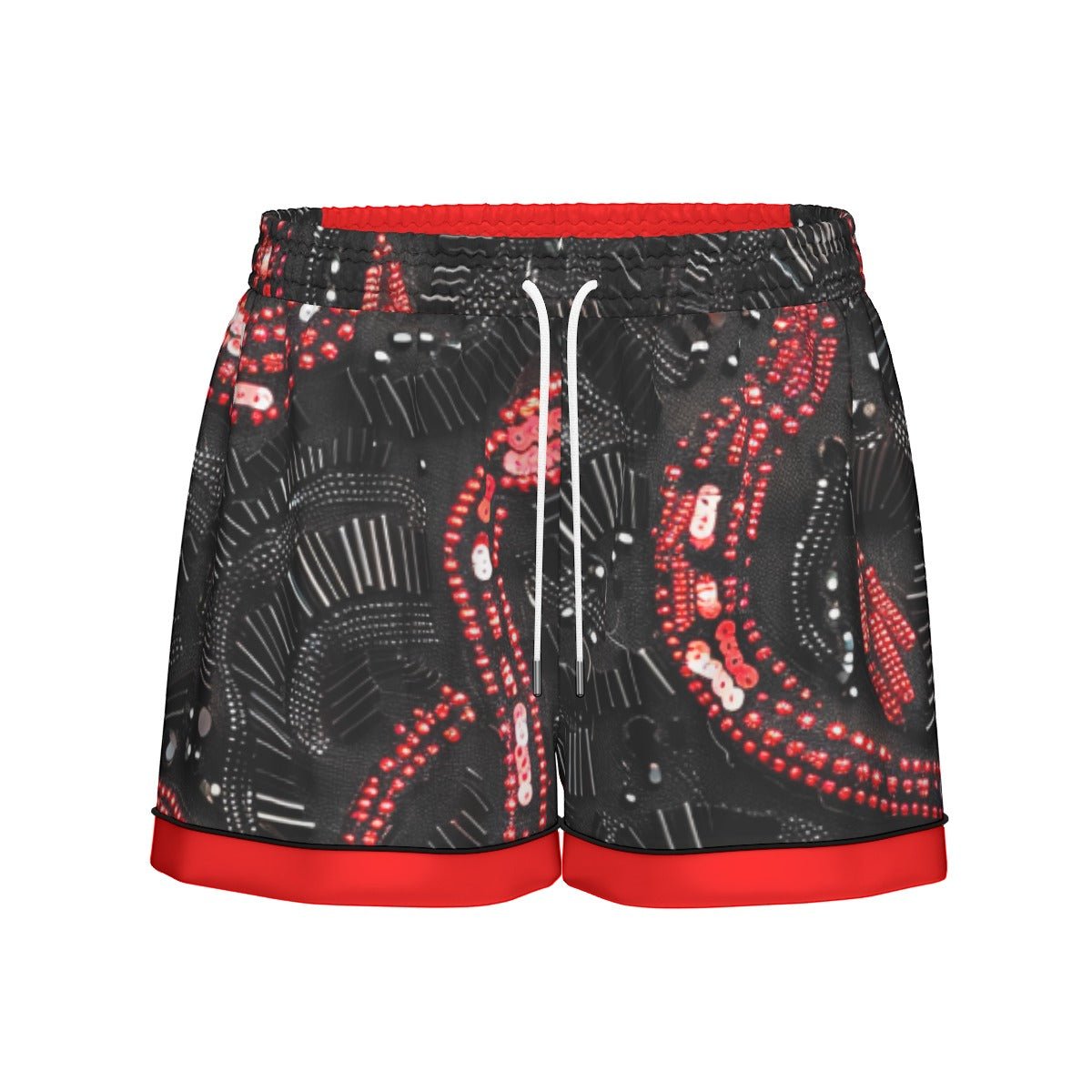 The Reputation Women's Imitation Silk Short Sleeve Pajama Set **details printed on fabric** Wrong Lever Clothing