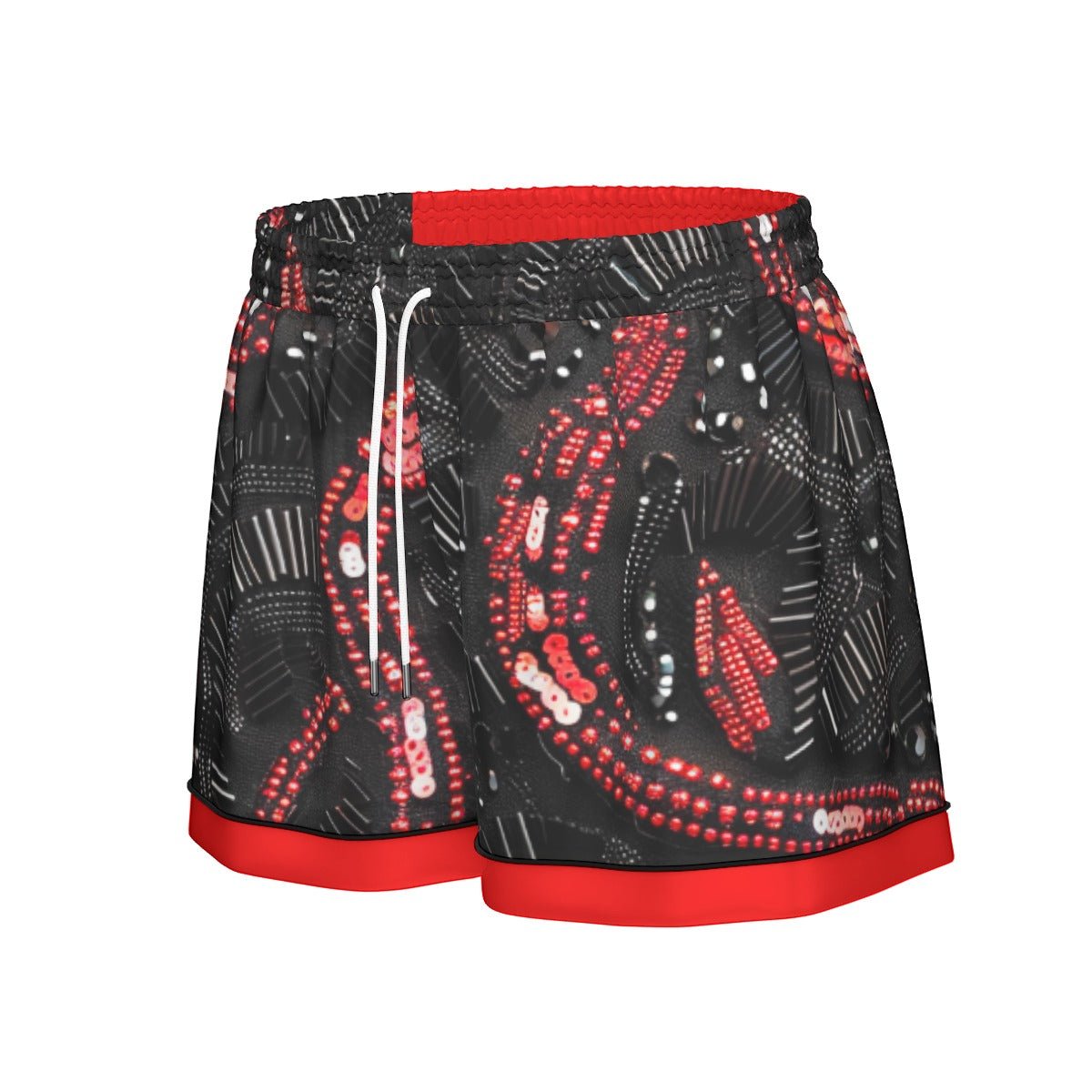 The Reputation Women's Imitation Silk Short Sleeve Pajama Set **details printed on fabric** Wrong Lever Clothing