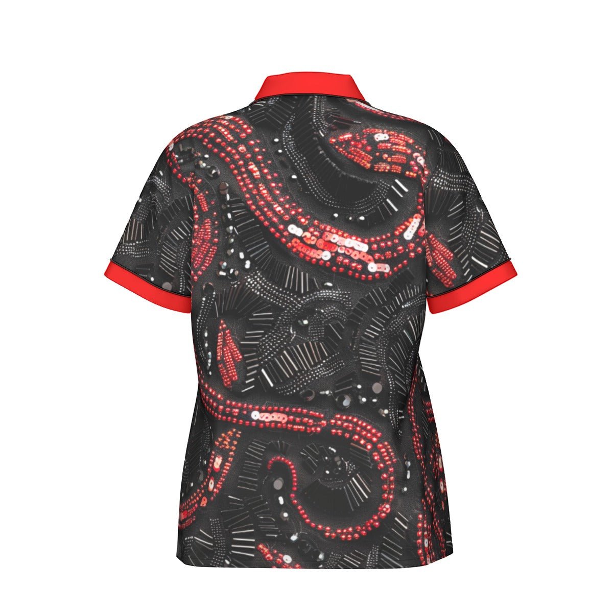 The Reputation Women's Imitation Silk Short Sleeve Pajama Set **details printed on fabric** Wrong Lever Clothing