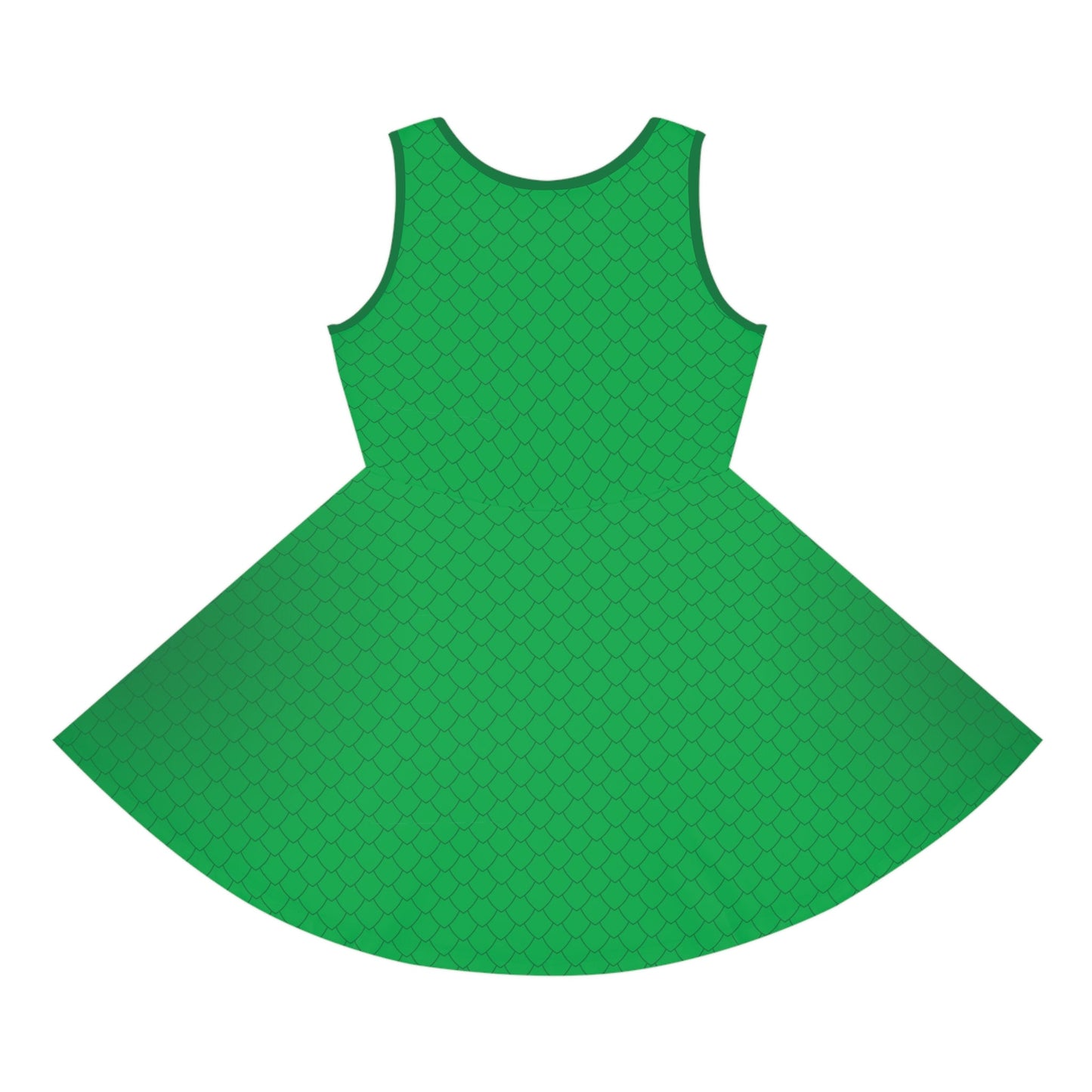 The Rex Girls' Dragon/Dinosaur Scale Sleeveless Sundress - Perfect for Summer Adventures! Casual DressescosplayAll Over PrintsWrong Lever Clothing